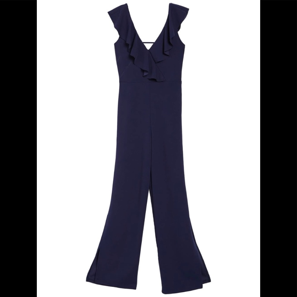 Jump by Nordstrom Ruffle Neck Jumpsuit XL NWT